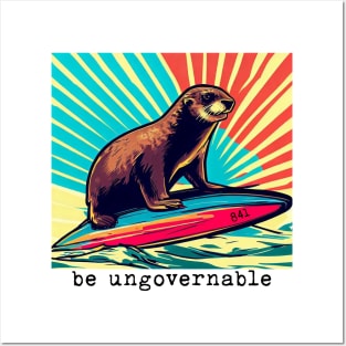 be ungovernable 841 otter Posters and Art